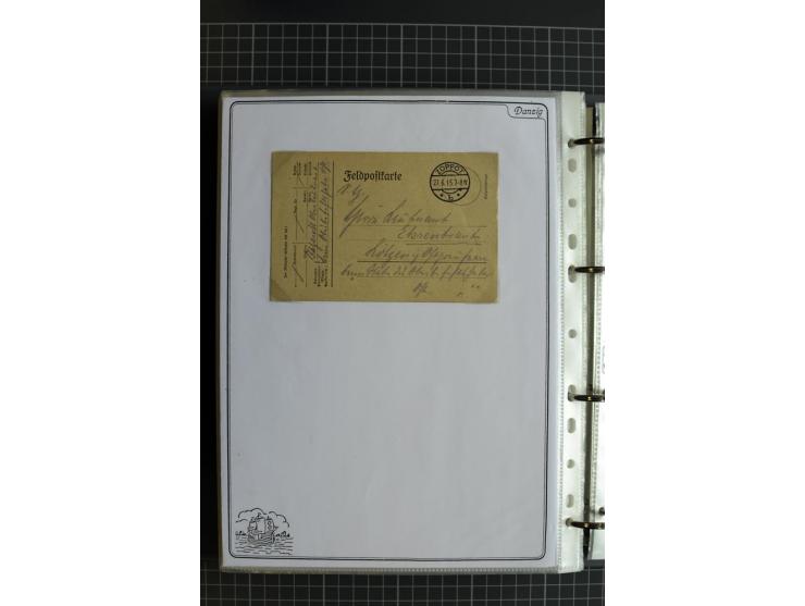 1914/1945, sehr umfangreiche Sammlung "Feldpost in Danzig" mit einigen hundert Briefen und Karten, dabei I. WK. mit interessa