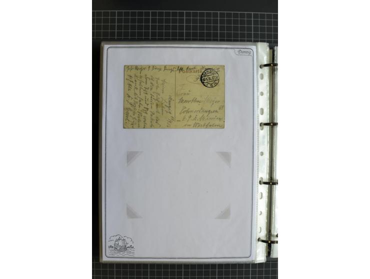 1914/1945, sehr umfangreiche Sammlung "Feldpost in Danzig" mit einigen hundert Briefen und Karten, dabei I. WK. mit interessa