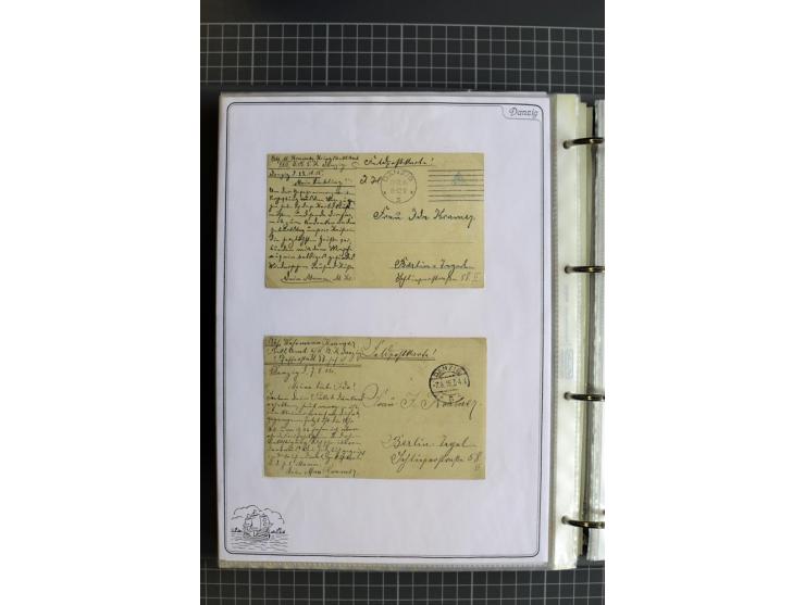 1914/1945, sehr umfangreiche Sammlung "Feldpost in Danzig" mit einigen hundert Briefen und Karten, dabei I. WK. mit interessa
