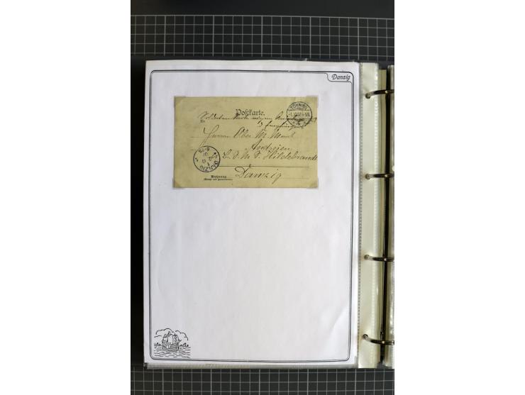 1914/1945, sehr umfangreiche Sammlung "Feldpost in Danzig" mit einigen hundert Briefen und Karten, dabei I. WK. mit interessa