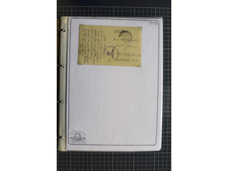 1914/1945, sehr umfangreiche Sammlung "Feldpost in Danzig" mit einigen hundert Briefen und Karten, dabei I. WK. mit interessa