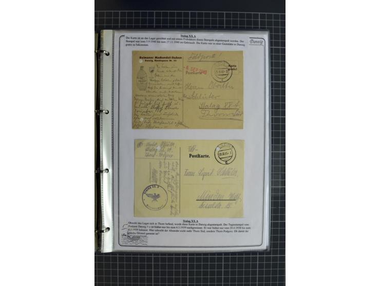 1914/1945, sehr umfangreiche Sammlung "Feldpost in Danzig" mit einigen hundert Briefen und Karten, dabei I. WK. mit interessa