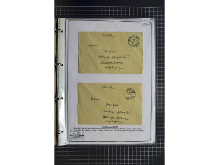 1914/1945, sehr umfangreiche Sammlung "Feldpost in Danzig" mit einigen hundert Briefen und Karten, dabei I. WK. mit interessa