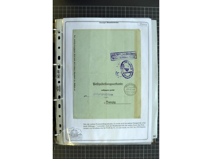 1914/1945, sehr umfangreiche Sammlung "Feldpost in Danzig" mit einigen hundert Briefen und Karten, dabei I. WK. mit interessa