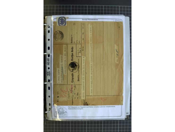 1914/1945, sehr umfangreiche Sammlung "Feldpost in Danzig" mit einigen hundert Briefen und Karten, dabei I. WK. mit interessa
