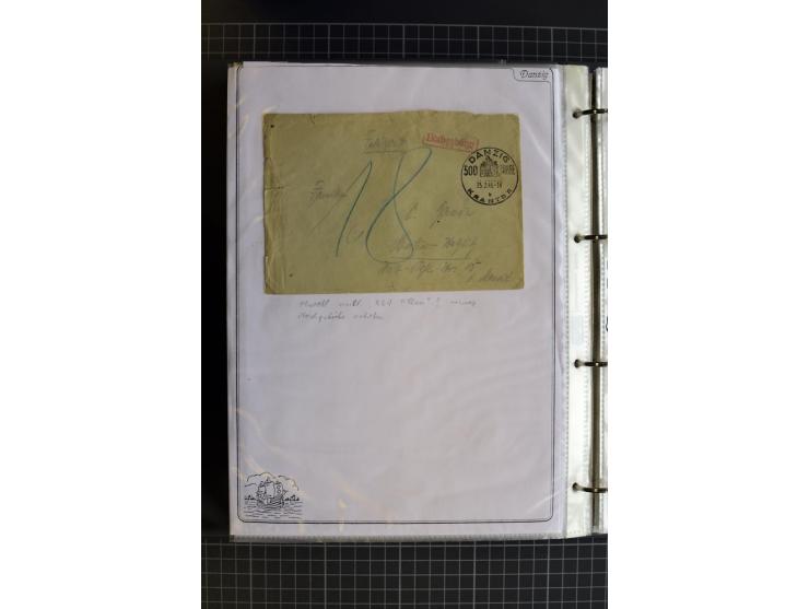 1914/1945, sehr umfangreiche Sammlung "Feldpost in Danzig" mit einigen hundert Briefen und Karten, dabei I. WK. mit interessa