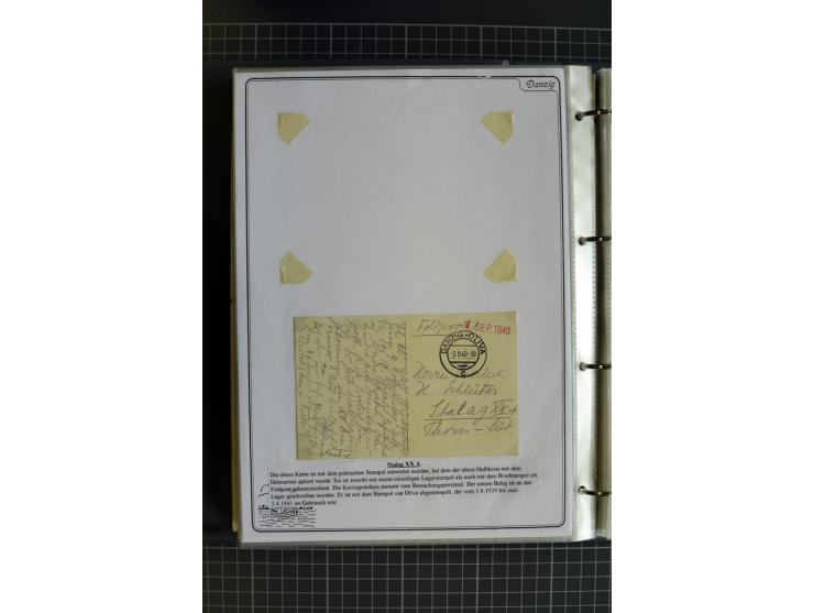 1914/1945, sehr umfangreiche Sammlung "Feldpost in Danzig" mit einigen hundert Briefen und Karten, dabei I. WK. mit interessa