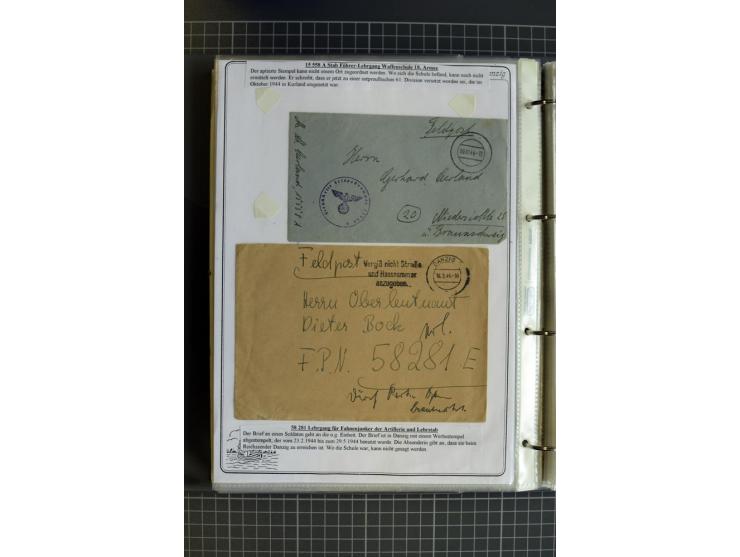 1914/1945, sehr umfangreiche Sammlung "Feldpost in Danzig" mit einigen hundert Briefen und Karten, dabei I. WK. mit interessa