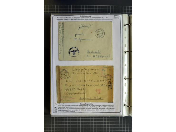 1914/1945, sehr umfangreiche Sammlung "Feldpost in Danzig" mit einigen hundert Briefen und Karten, dabei I. WK. mit interessa