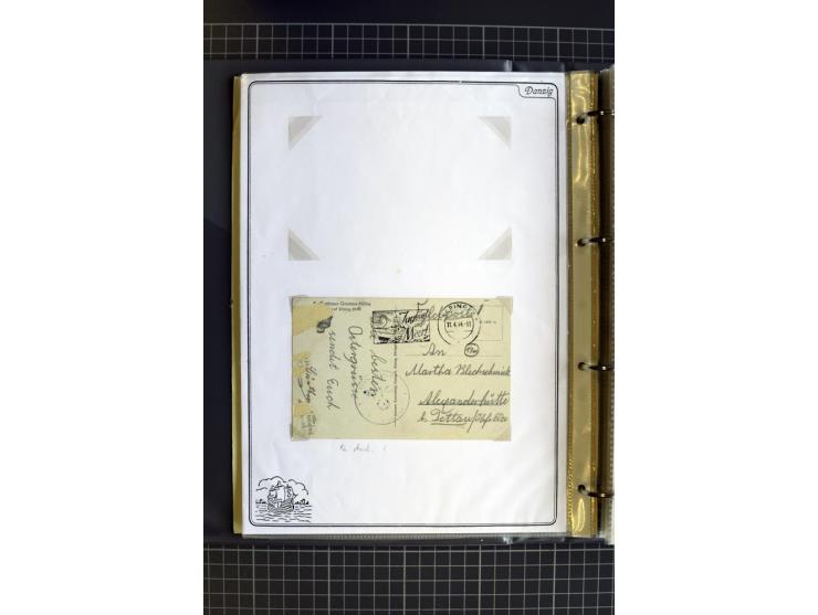 1914/1945, sehr umfangreiche Sammlung "Feldpost in Danzig" mit einigen hundert Briefen und Karten, dabei I. WK. mit interessa