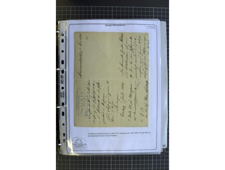 1914/1945, sehr umfangreiche Sammlung "Feldpost in Danzig" mit einigen hundert Briefen und Karten, dabei I. WK. mit interessa