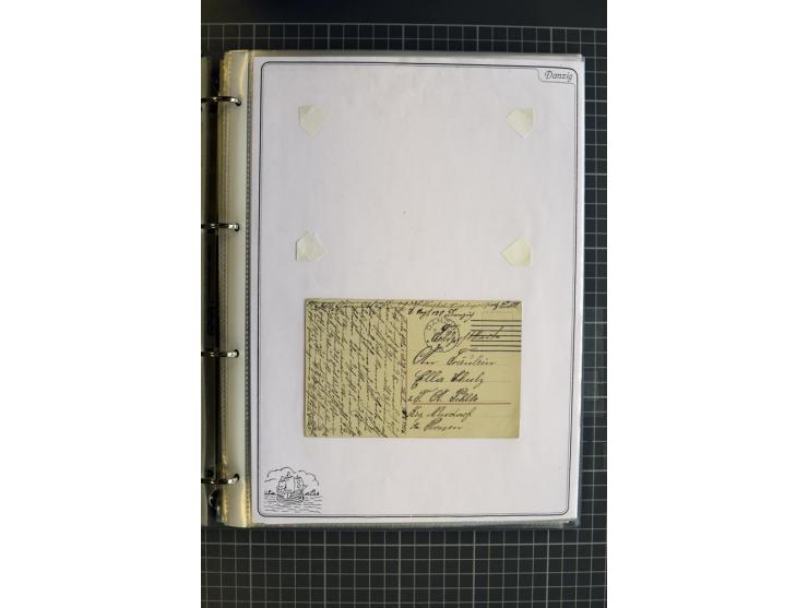 1914/1945, sehr umfangreiche Sammlung "Feldpost in Danzig" mit einigen hundert Briefen und Karten, dabei I. WK. mit interessa