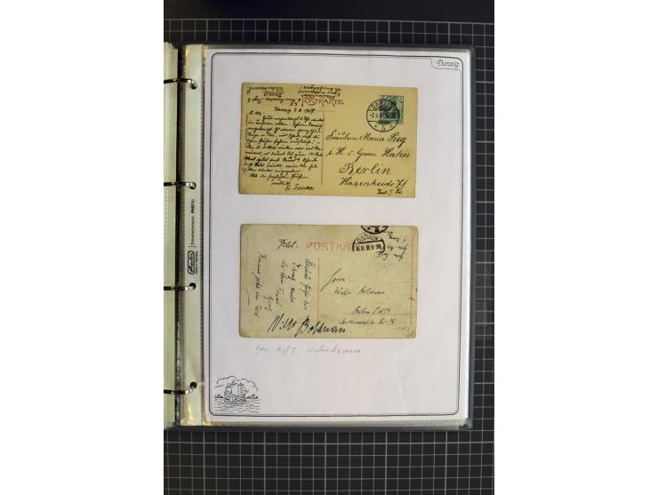 1914/1945, sehr umfangreiche Sammlung "Feldpost in Danzig" mit einigen hundert Briefen und Karten, dabei I. WK. mit interessa