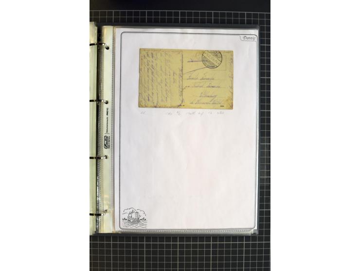 1914/1945, sehr umfangreiche Sammlung "Feldpost in Danzig" mit einigen hundert Briefen und Karten, dabei I. WK. mit interessa