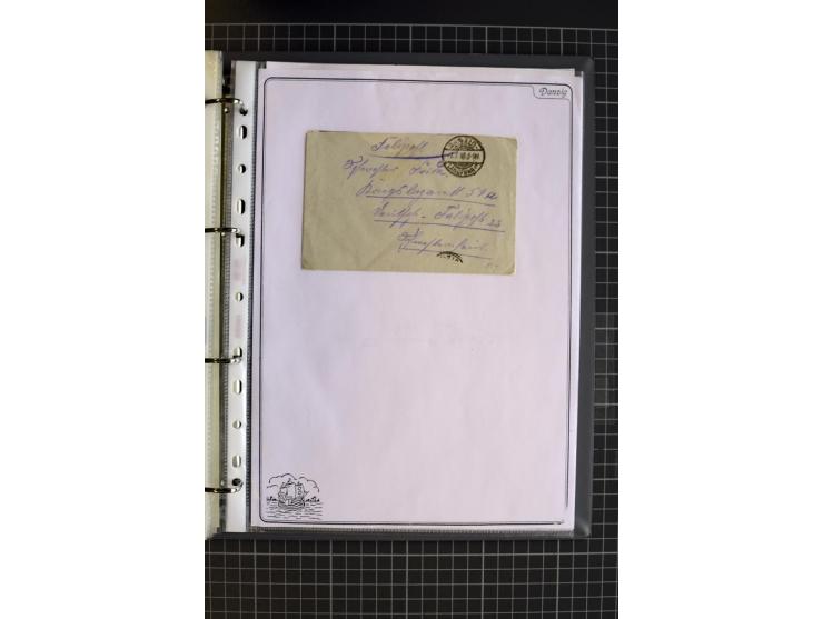 1914/1945, sehr umfangreiche Sammlung "Feldpost in Danzig" mit einigen hundert Briefen und Karten, dabei I. WK. mit interessa