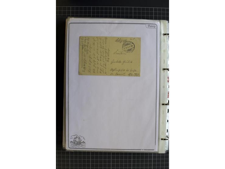 1914/1945, sehr umfangreiche Sammlung "Feldpost in Danzig" mit einigen hundert Briefen und Karten, dabei I. WK. mit interessa