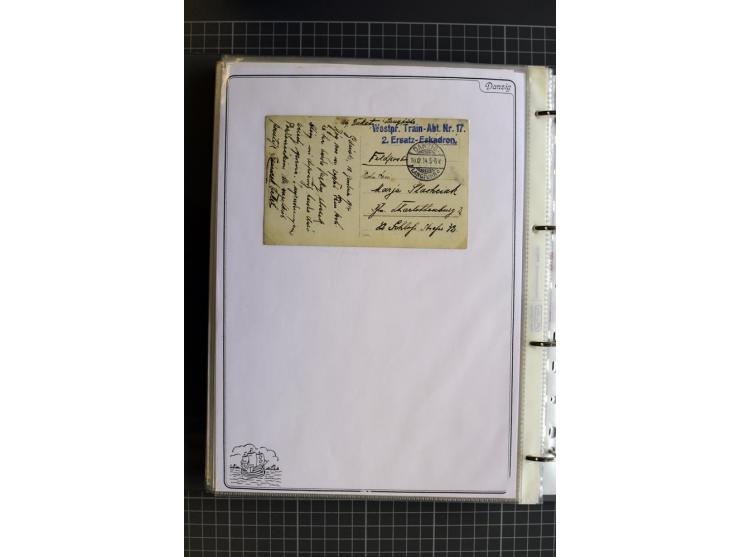 1914/1945, sehr umfangreiche Sammlung "Feldpost in Danzig" mit einigen hundert Briefen und Karten, dabei I. WK. mit interessa