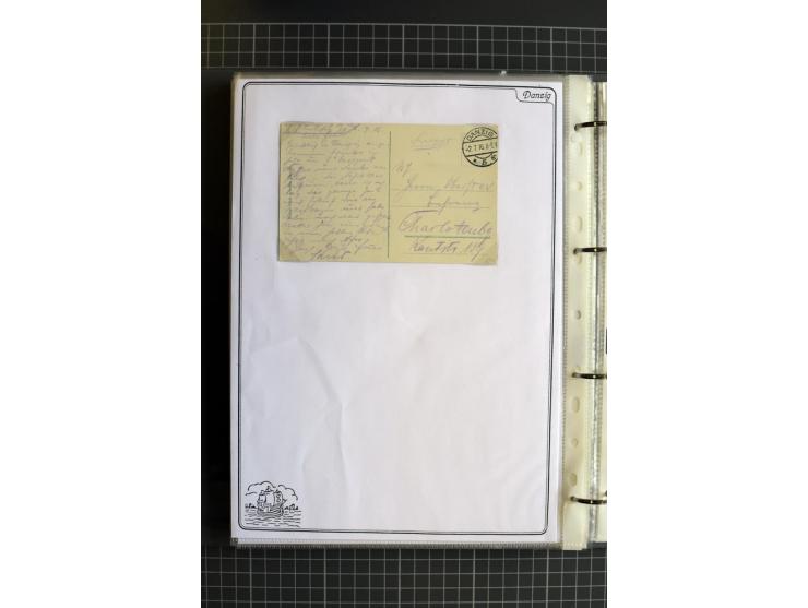 1914/1945, sehr umfangreiche Sammlung "Feldpost in Danzig" mit einigen hundert Briefen und Karten, dabei I. WK. mit interessa