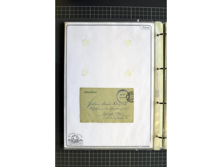 1914/1945, sehr umfangreiche Sammlung "Feldpost in Danzig" mit einigen hundert Briefen und Karten, dabei I. WK. mit interessa