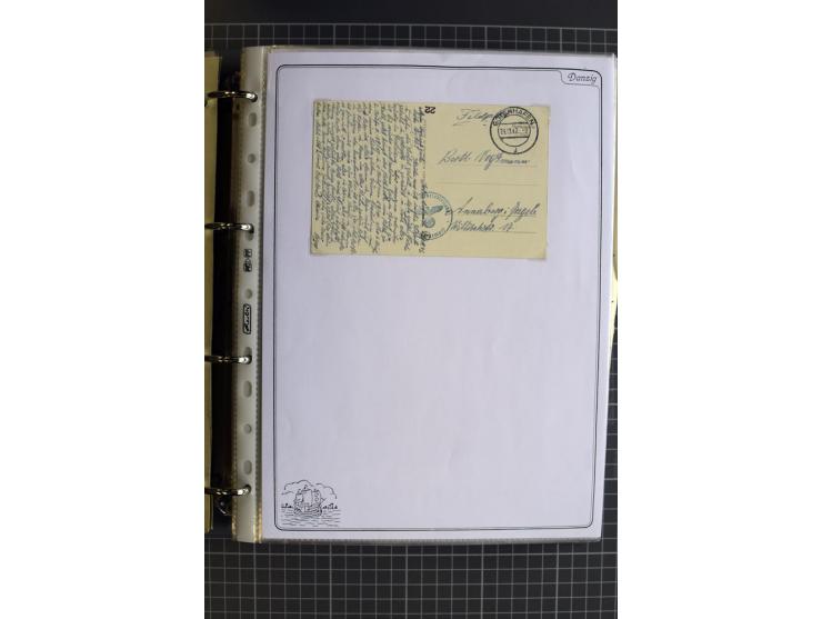 1914/1945, sehr umfangreiche Sammlung "Feldpost in Danzig" mit einigen hundert Briefen und Karten, dabei I. WK. mit interessa