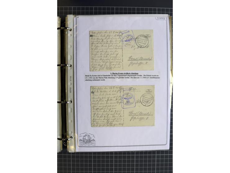1914/1945, sehr umfangreiche Sammlung "Feldpost in Danzig" mit einigen hundert Briefen und Karten, dabei I. WK. mit interessa