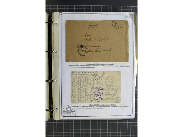 1914/1945, sehr umfangreiche Sammlung "Feldpost in Danzig" mit einigen hundert Briefen und Karten, dabei I. WK. mit interessa