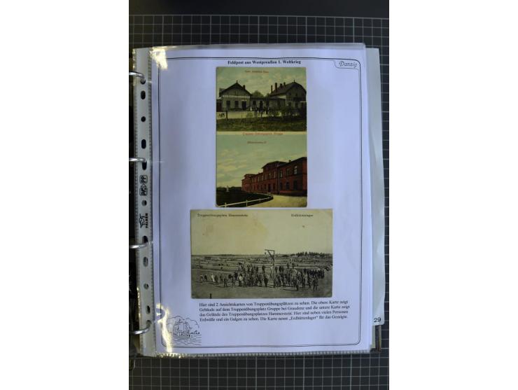 1914/1945, sehr umfangreiche Sammlung "Feldpost in Danzig" mit einigen hundert Briefen und Karten, dabei I. WK. mit interessa