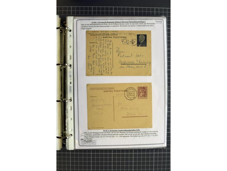 1914/1945, sehr umfangreiche Sammlung "Feldpost in Danzig" mit einigen hundert Briefen und Karten, dabei I. WK. mit interessa
