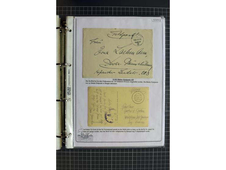1914/1945, sehr umfangreiche Sammlung "Feldpost in Danzig" mit einigen hundert Briefen und Karten, dabei I. WK. mit interessa