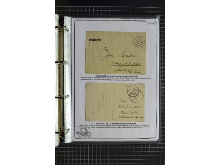 1914/1945, sehr umfangreiche Sammlung "Feldpost in Danzig" mit einigen hundert Briefen und Karten, dabei I. WK. mit interessa