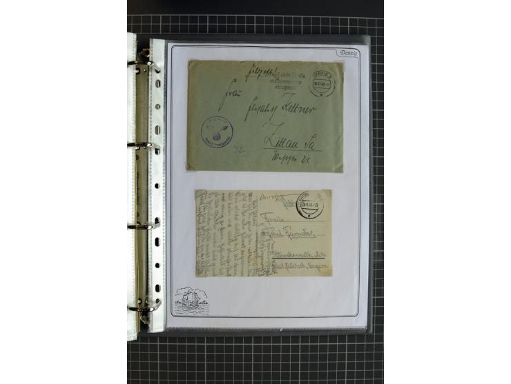 1914/1945, sehr umfangreiche Sammlung "Feldpost in Danzig" mit einigen hundert Briefen und Karten, dabei I. WK. mit interessa