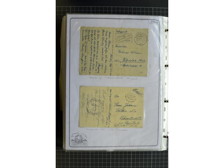 1914/1945, sehr umfangreiche Sammlung "Feldpost in Danzig" mit einigen hundert Briefen und Karten, dabei I. WK. mit interessa