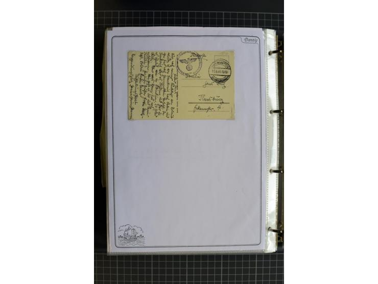 1914/1945, sehr umfangreiche Sammlung "Feldpost in Danzig" mit einigen hundert Briefen und Karten, dabei I. WK. mit interessa