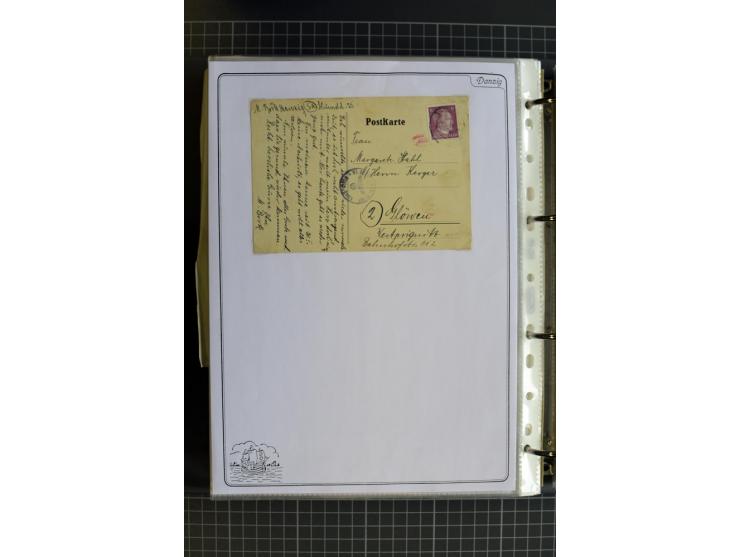 1914/1945, sehr umfangreiche Sammlung "Feldpost in Danzig" mit einigen hundert Briefen und Karten, dabei I. WK. mit interessa