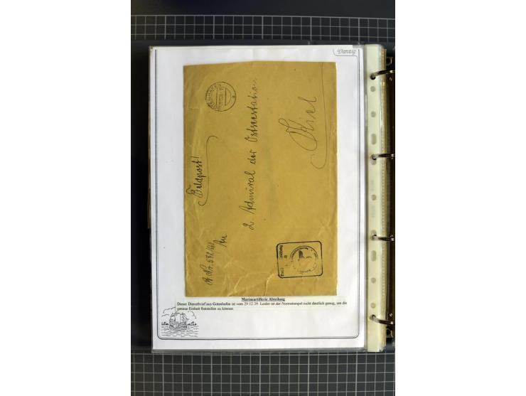 1914/1945, sehr umfangreiche Sammlung "Feldpost in Danzig" mit einigen hundert Briefen und Karten, dabei I. WK. mit interessa