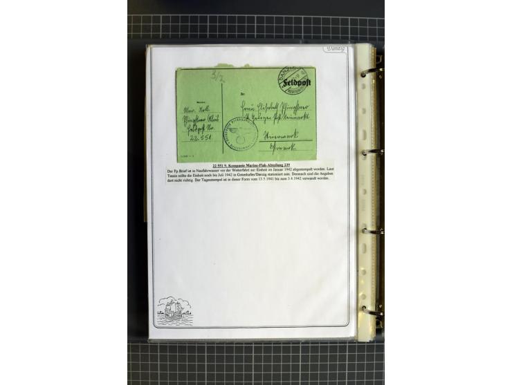 1914/1945, sehr umfangreiche Sammlung "Feldpost in Danzig" mit einigen hundert Briefen und Karten, dabei I. WK. mit interessa