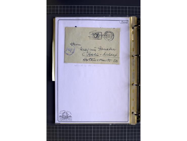1914/1945, sehr umfangreiche Sammlung "Feldpost in Danzig" mit einigen hundert Briefen und Karten, dabei I. WK. mit interessa