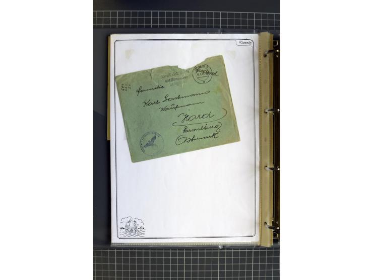 1914/1945, sehr umfangreiche Sammlung "Feldpost in Danzig" mit einigen hundert Briefen und Karten, dabei I. WK. mit interessa