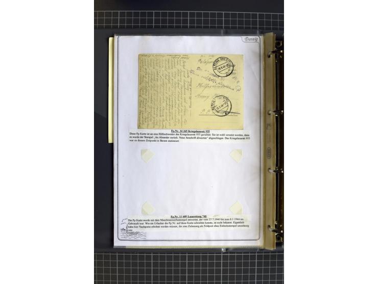 1914/1945, sehr umfangreiche Sammlung "Feldpost in Danzig" mit einigen hundert Briefen und Karten, dabei I. WK. mit interessa