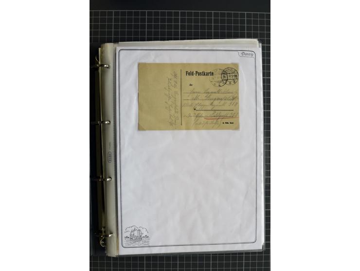1914/1945, sehr umfangreiche Sammlung "Feldpost in Danzig" mit einigen hundert Briefen und Karten, dabei I. WK. mit interessa