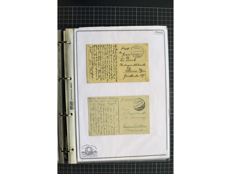 1914/1945, sehr umfangreiche Sammlung "Feldpost in Danzig" mit einigen hundert Briefen und Karten, dabei I. WK. mit interessa