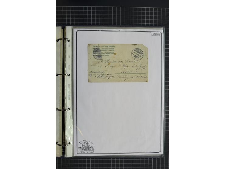 1914/1945, sehr umfangreiche Sammlung "Feldpost in Danzig" mit einigen hundert Briefen und Karten, dabei I. WK. mit interessa