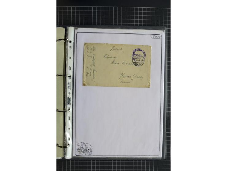 1914/1945, sehr umfangreiche Sammlung "Feldpost in Danzig" mit einigen hundert Briefen und Karten, dabei I. WK. mit interessa