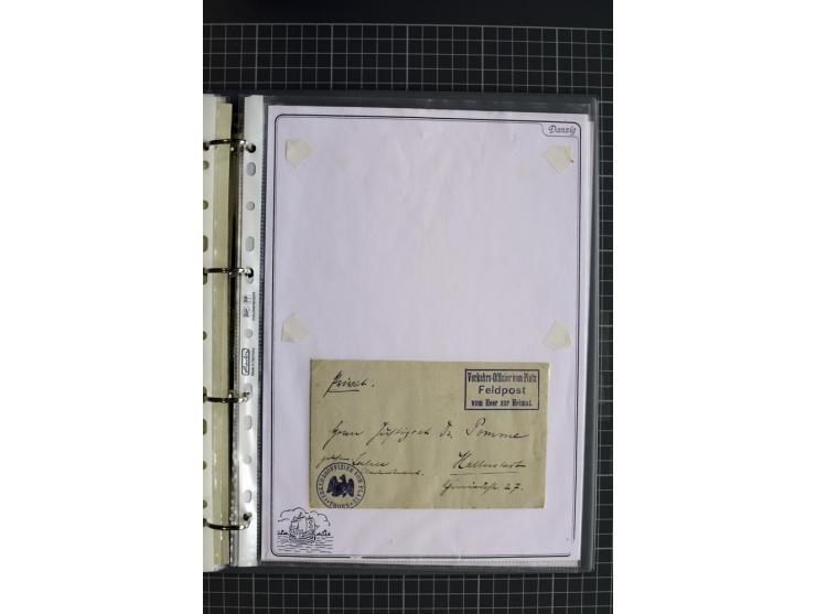 1914/1945, sehr umfangreiche Sammlung "Feldpost in Danzig" mit einigen hundert Briefen und Karten, dabei I. WK. mit interessa