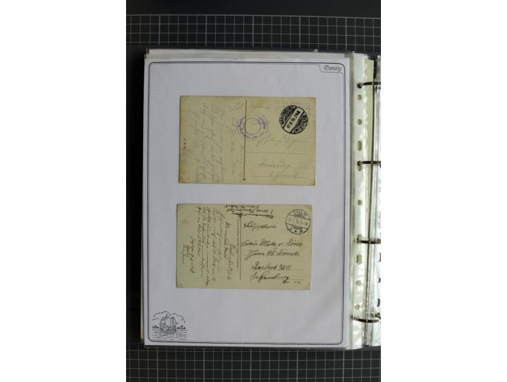 1914/1945, sehr umfangreiche Sammlung "Feldpost in Danzig" mit einigen hundert Briefen und Karten, dabei I. WK. mit interessa