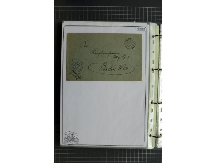 1914/1945, sehr umfangreiche Sammlung "Feldpost in Danzig" mit einigen hundert Briefen und Karten, dabei I. WK. mit interessa