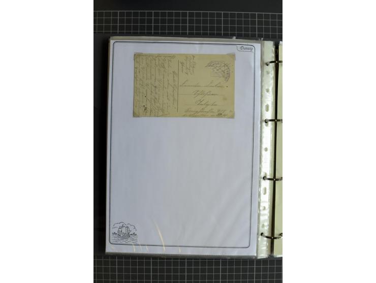1914/1945, sehr umfangreiche Sammlung "Feldpost in Danzig" mit einigen hundert Briefen und Karten, dabei I. WK. mit interessa