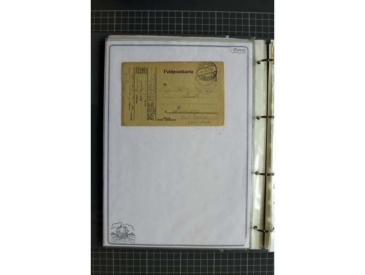 1914/1945, sehr umfangreiche Sammlung "Feldpost in Danzig" mit einigen hundert Briefen und Karten, dabei I. WK. mit interessa