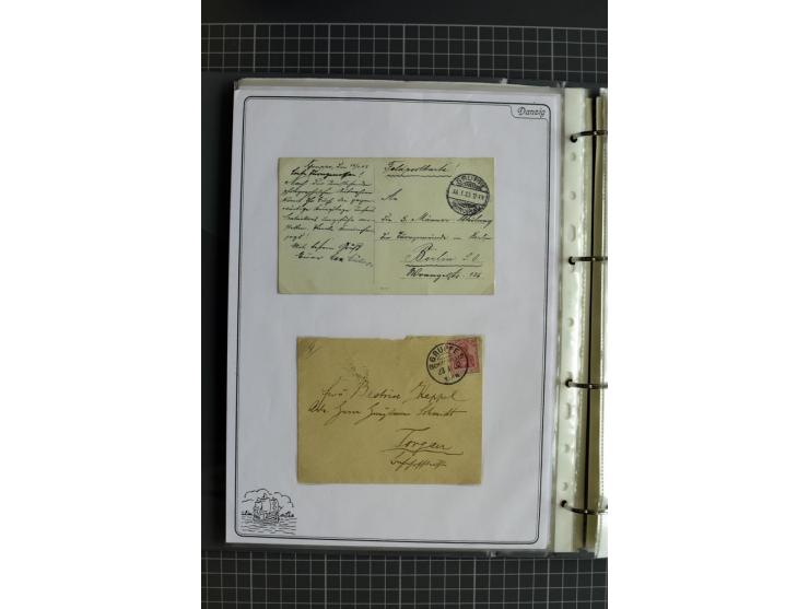 1914/1945, sehr umfangreiche Sammlung "Feldpost in Danzig" mit einigen hundert Briefen und Karten, dabei I. WK. mit interessa