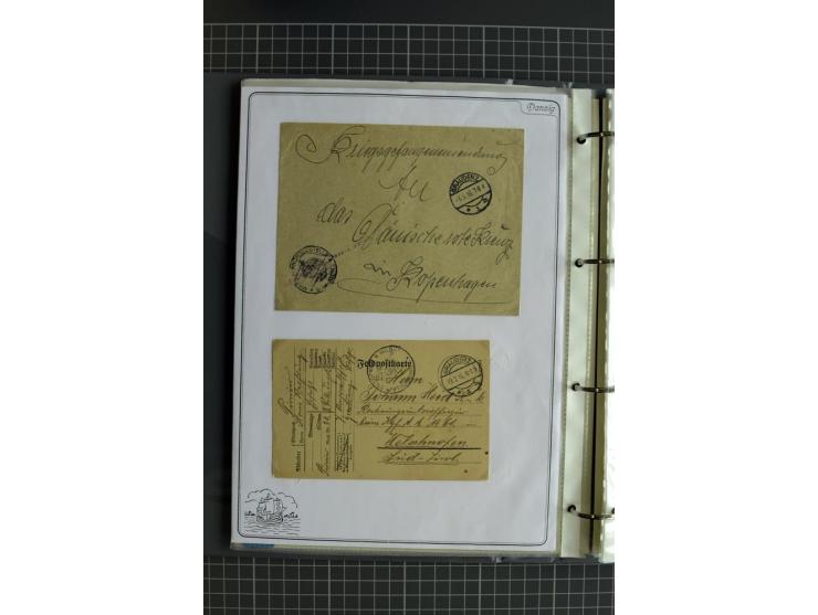 1914/1945, sehr umfangreiche Sammlung "Feldpost in Danzig" mit einigen hundert Briefen und Karten, dabei I. WK. mit interessa